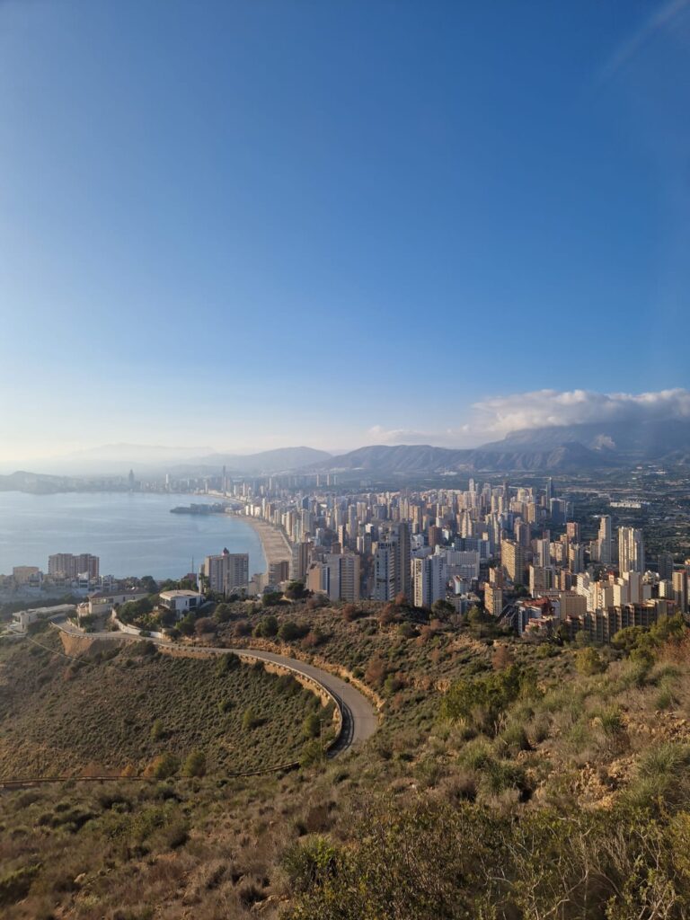 Panoramic view of Benidorm, taken from the La Cruz viewpoint (La Cruz de Benidorm).